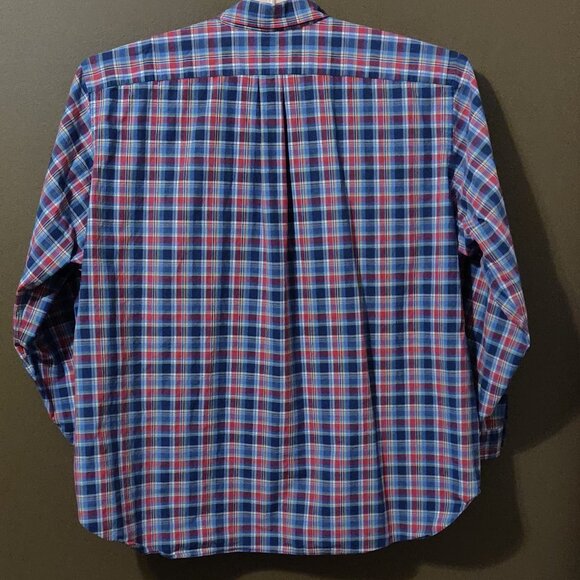 Ralph Lauren Blue & Red Plaid Long Sleeve Button Down Shirt Men's SIZE 3… - Picture 3 of 6